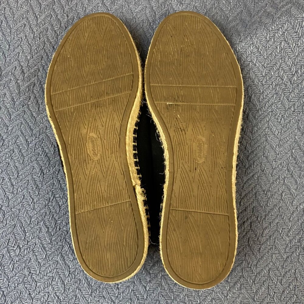 Dr. Scholls Womens Black Suede Espadrilles Slip-On Shoes 7.5M Foam Sole Far Out - Picture 5 of 8